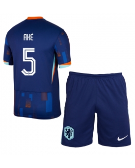 Paesi Bassi Nathan Ake #5 Maglia Gara Trasferta Repliche Europei 2024 Bambino